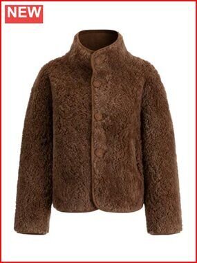 Faux Suede Reversible Jacket Faux Fur Lined Coat